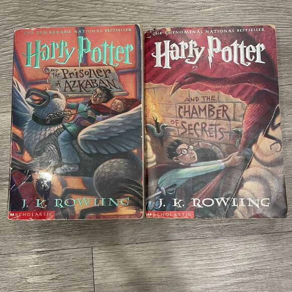 Harry Potter Lot Of 5 Books Novels Homeschooling JK Rowling - Picture 5 of 9
